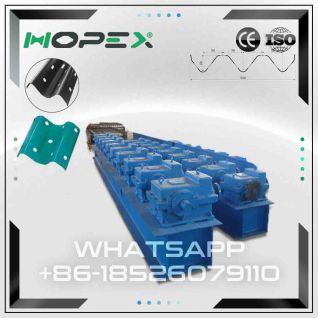 Highway guardrail forming machine