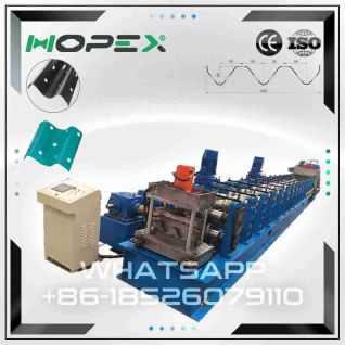 Highway guardrail making machine